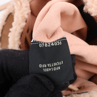 Fendi Mon Tresor Mini Mouton 2Way Umhängetasche in Puderbeige 8BS010