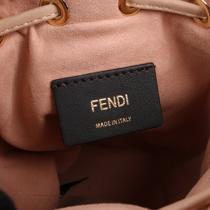 Fendi Mon Tresor Mini Mouton 2Way Umhängetasche in Puderbeige 8BS010