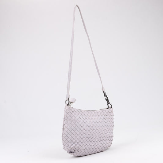 Bottega Veneta Intrecciato Leather Shoulder Bag in Light Purple
