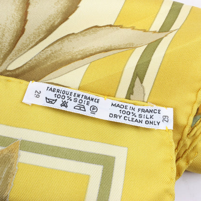 Hermes Carré 90 "Fleurs d'Hellade" 100% Silk Scarf