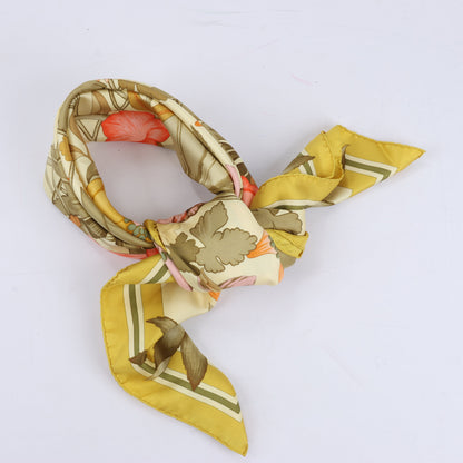 Hermes Carré 90 "Fleurs d'Hellade" 100% Silk Scarf