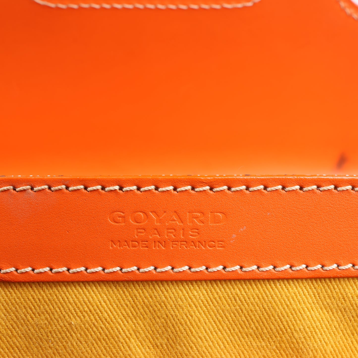 Goyard Saigon GM PVC & Leather Handbag in Orange