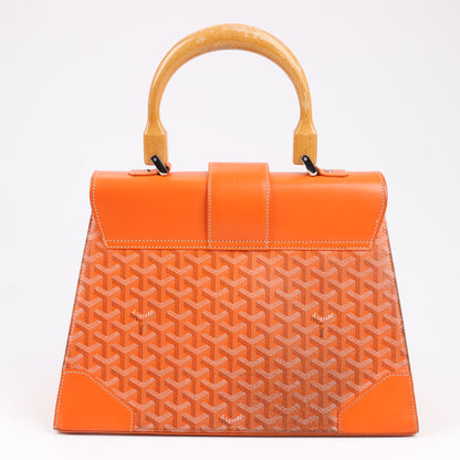 Goyard Saigon GM PVC & Leather Handbag in Orange
