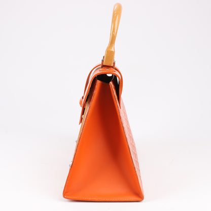 Goyard Saigon GM PVC & Leather Handbag in Orange