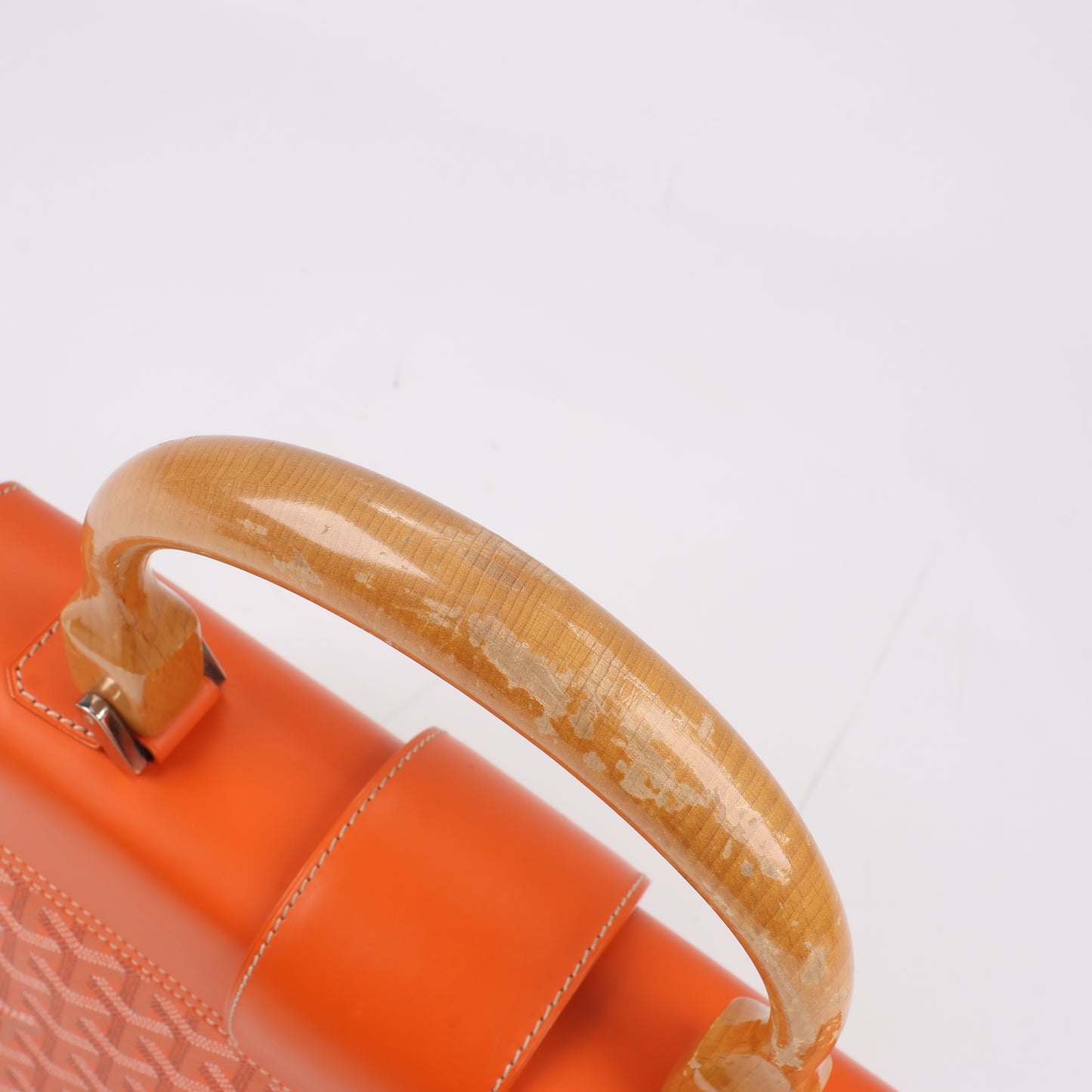 Goyard Saigon GM PVC & Leather Handbag in Orange