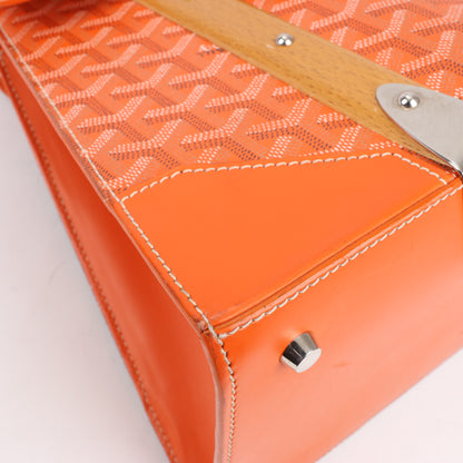 Goyard Saigon GM PVC & Leather Handbag in Orange