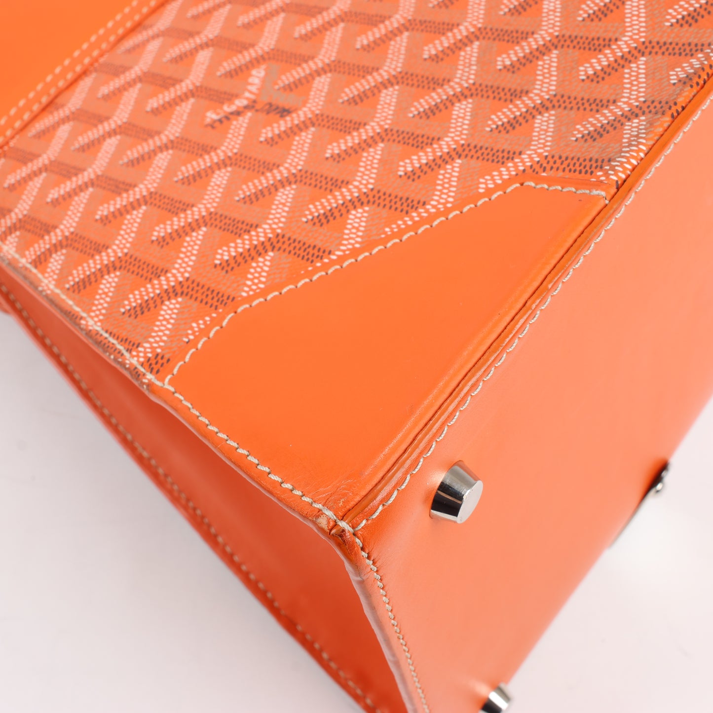 Goyard Saigon GM PVC & Leather Handbag in Orange