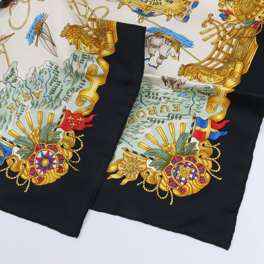 Hermes Carré 90 "VOILES DE LUMIERE" 100% Silk Scarf