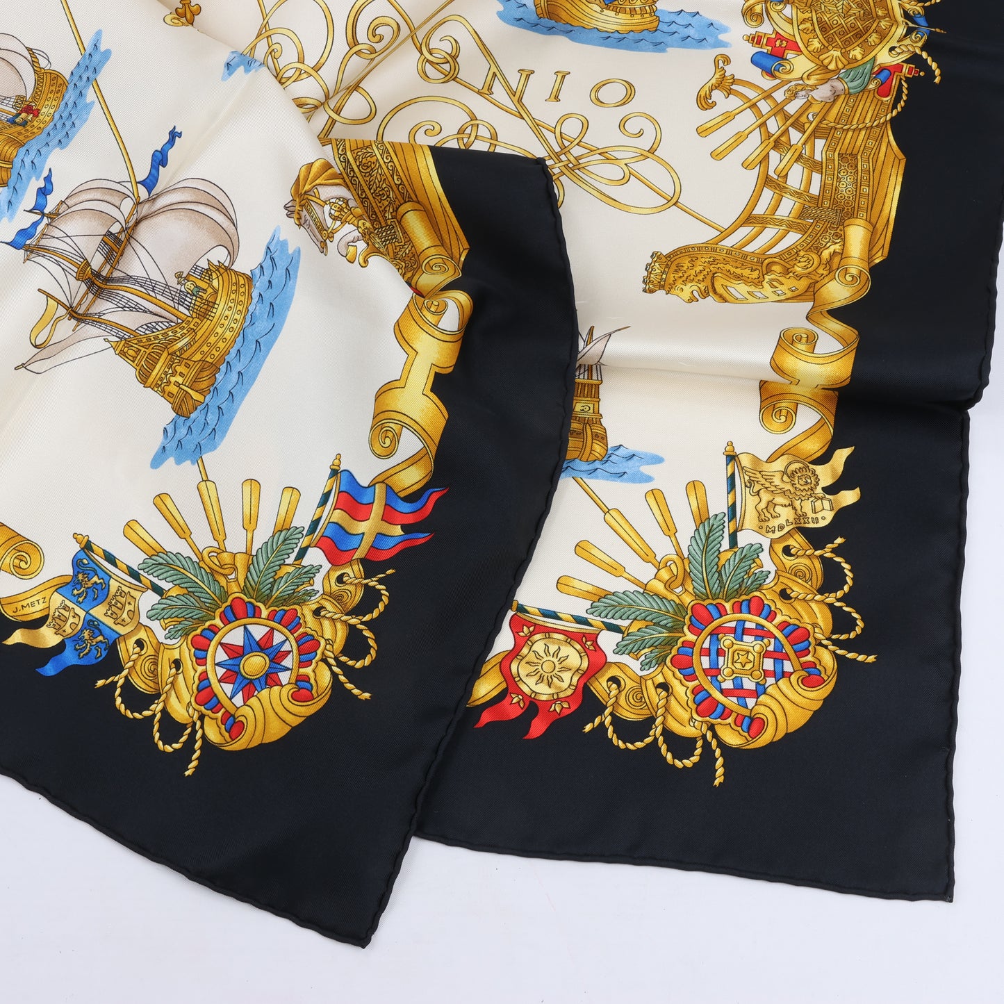 Hermes Carré 90 "VOILES DE LUMIERE" 100% Silk Scarf