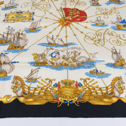 Hermes Carré 90 "VOILES DE LUMIERE" 100% Silk Scarf