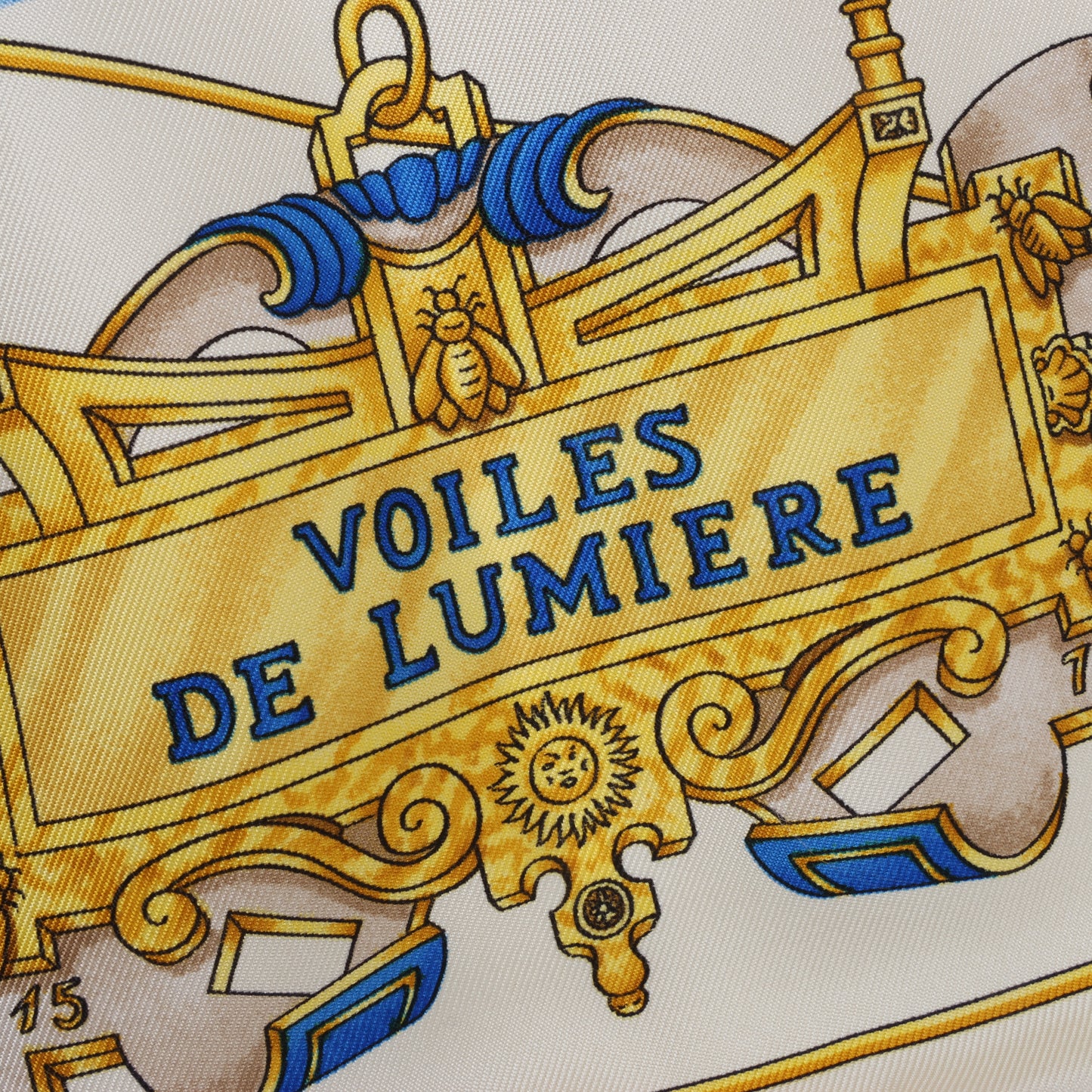 Hermes Carré 90 "VOILES DE LUMIERE" 100% Silk Scarf