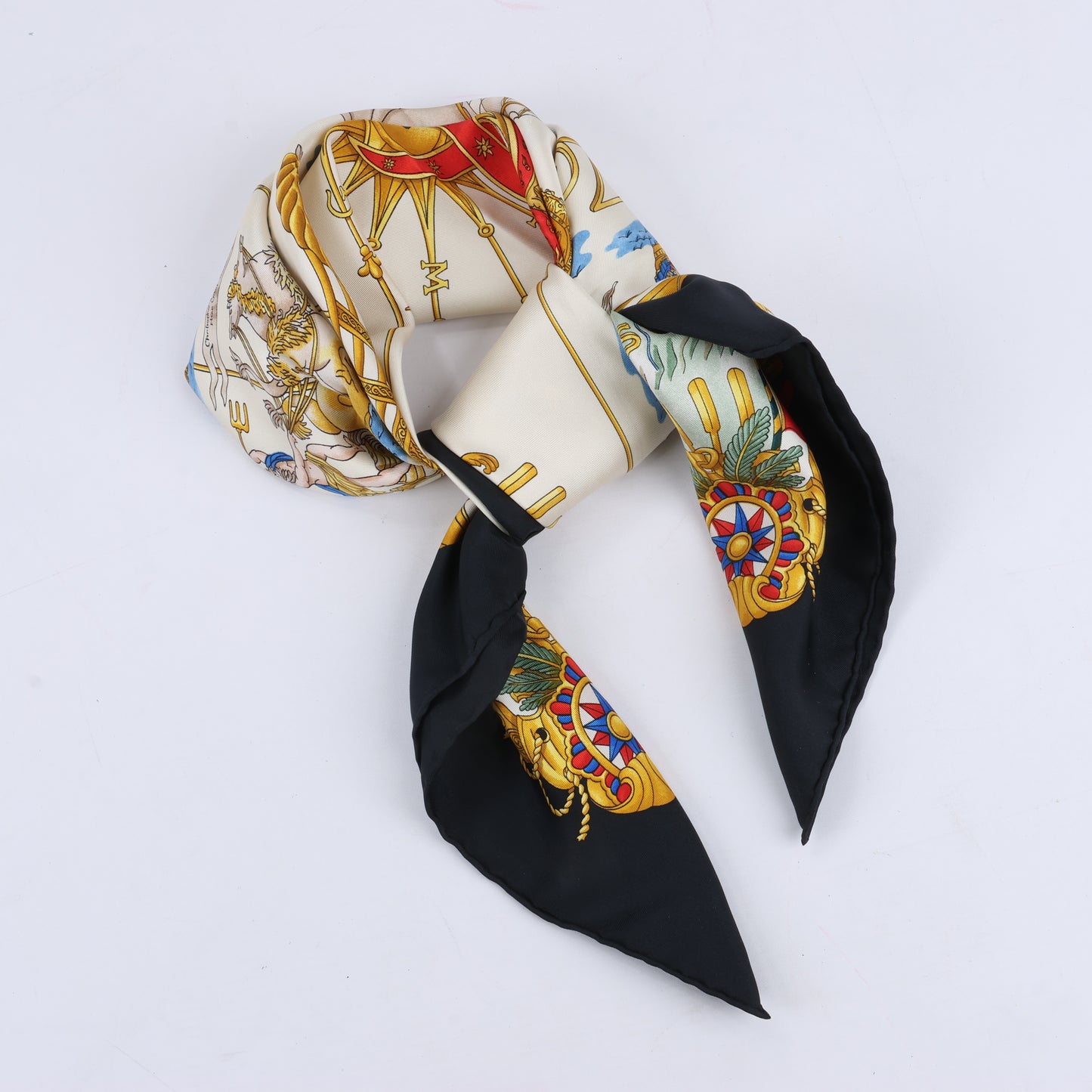 Hermes Carré 90 "VOILES DE LUMIERE" 100% Silk Scarf
