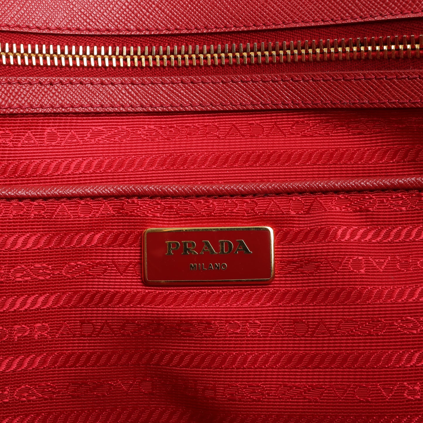 Prada Galleria Saffiano Lux Leather Handag in Red