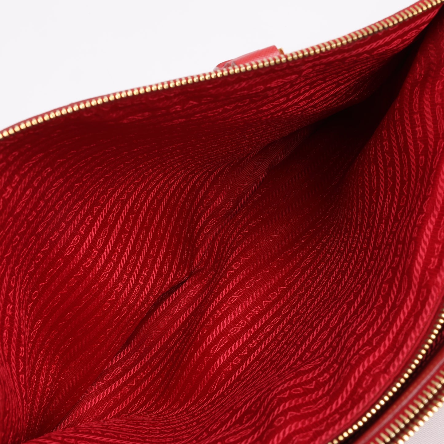 Prada Galleria Saffiano Lux Leather Handag in Red