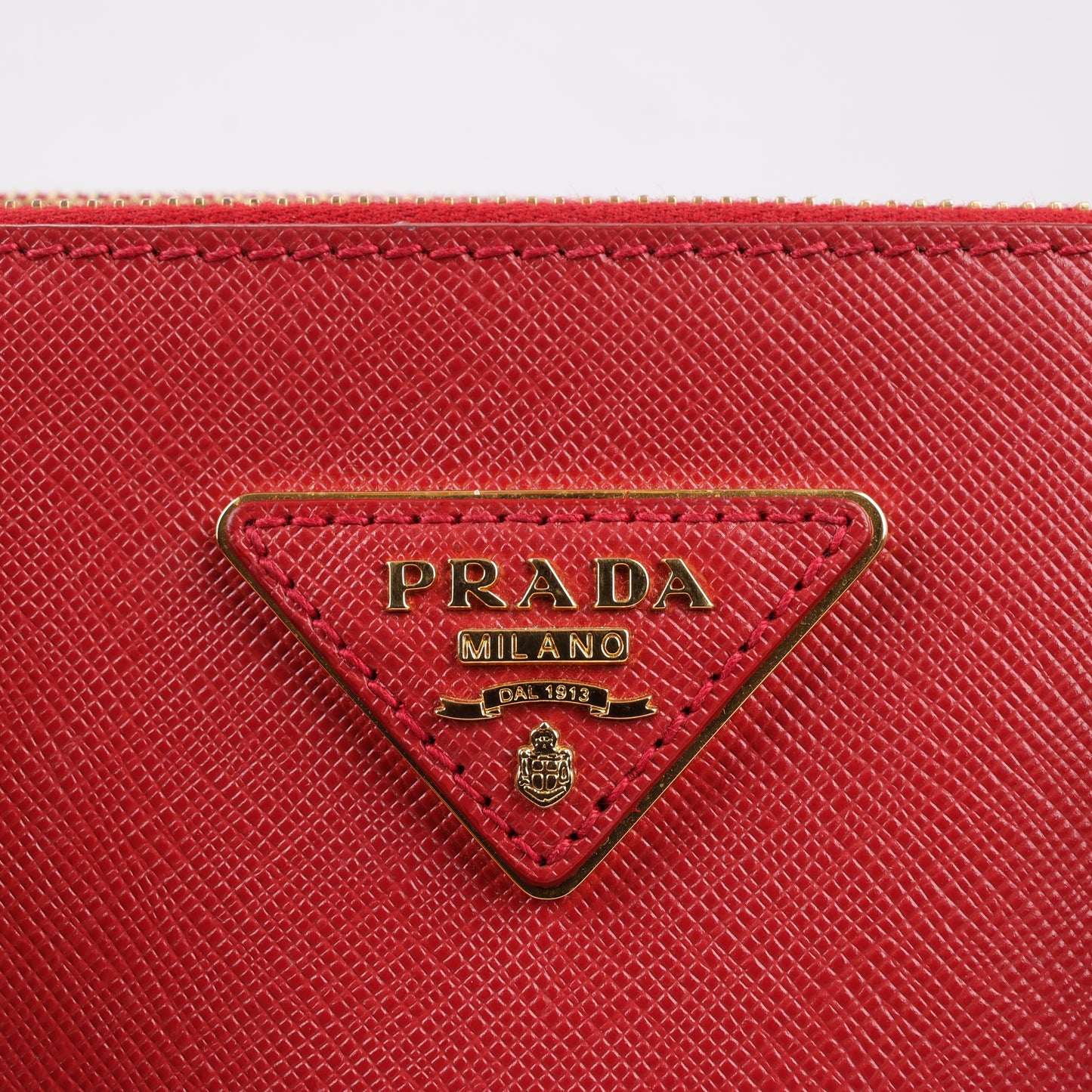 Prada Galleria Saffiano Lux Leather Handag in Red