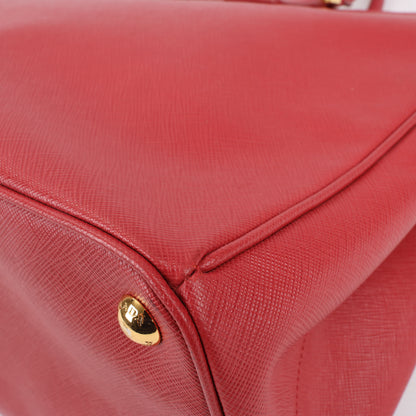 Prada Galleria Saffiano Lux Leather Handag in Red