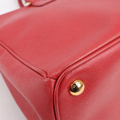 Prada Galleria Saffiano Lux Leather Handag in Red