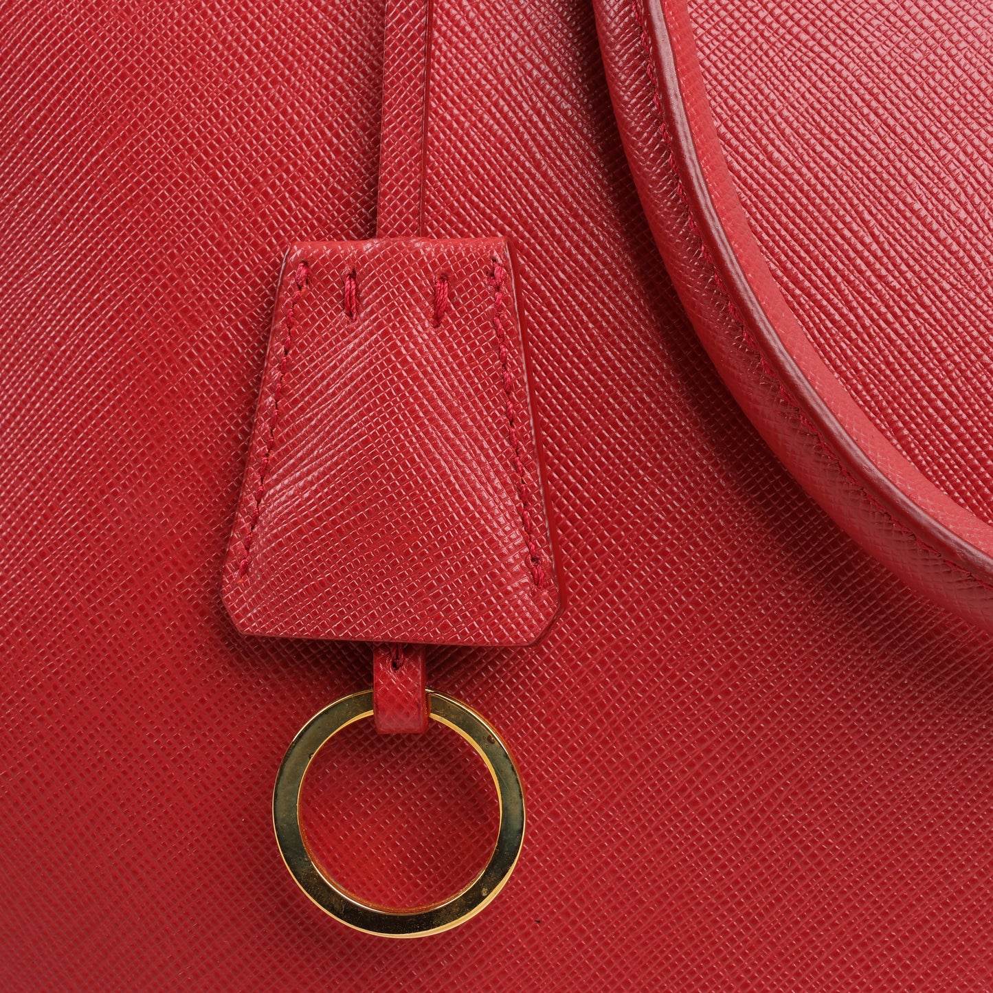 Prada Galleria Saffiano Lux Leather Handag in Red