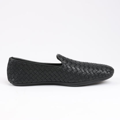 Bottega Veneta Intrecciato Leather Loafer in Black, Size 41 EU