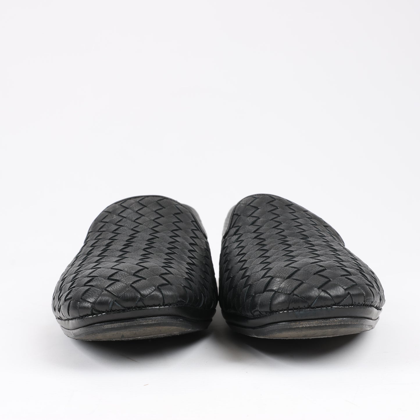 Bottega Veneta Intrecciato Leather Loafer in Black, Size 41 EU