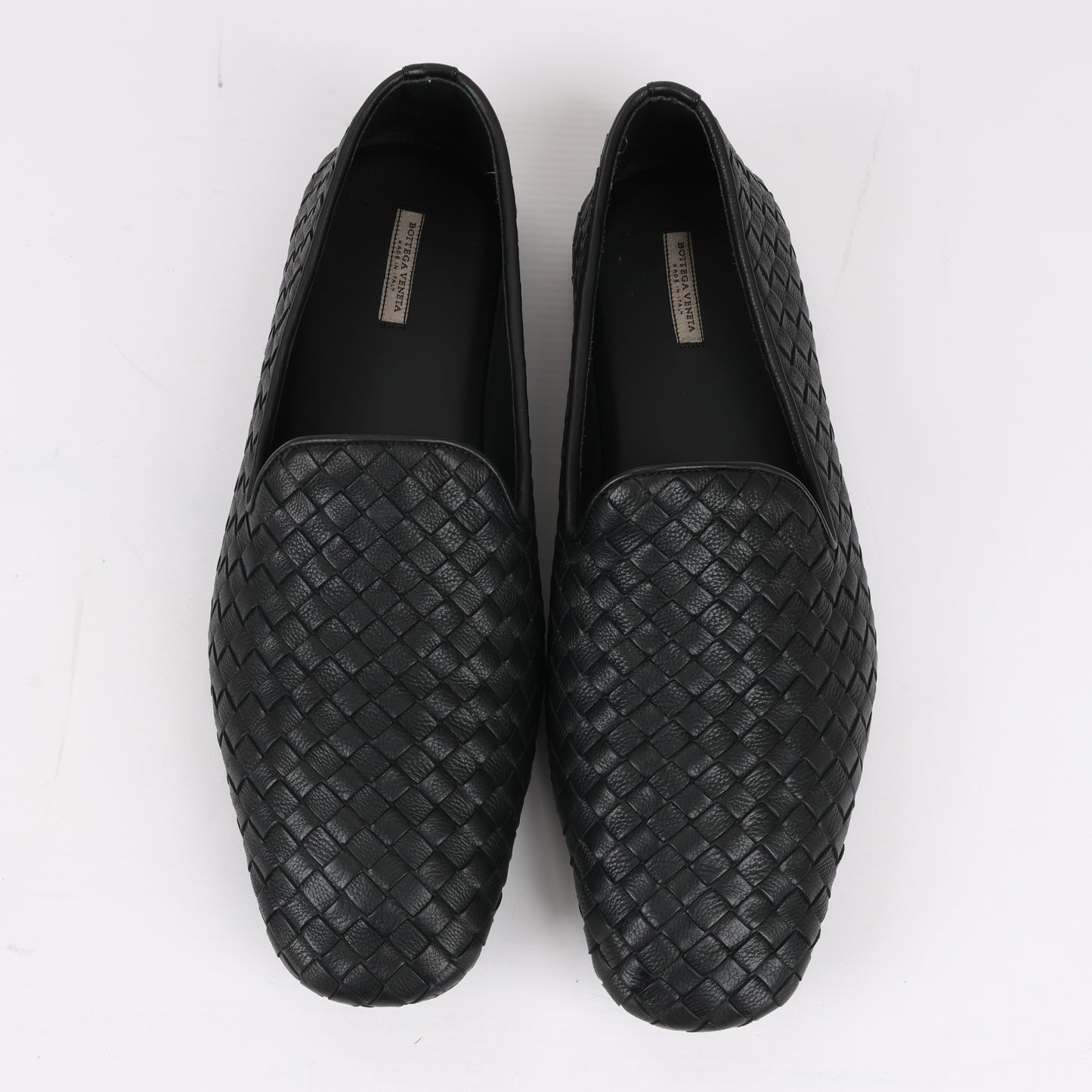 Bottega Veneta Intrecciato Leather Loafer in Black, Size 41 EU