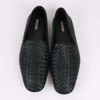 Bottega Veneta Intrecciato Leather Loafer in Black, Size 41 EU