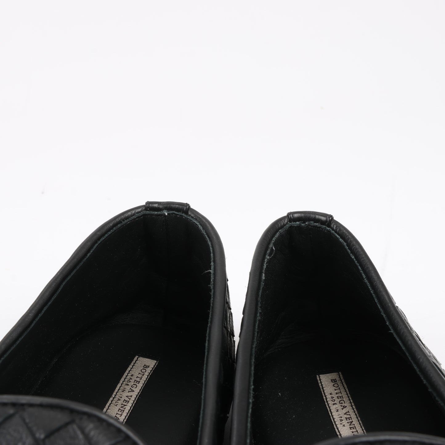 Bottega Veneta Intrecciato Leather Loafer in Black, Size 41 EU