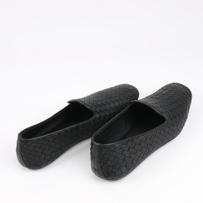 Bottega Veneta Intrecciato Leather Loafer in Black, Size 41 EU