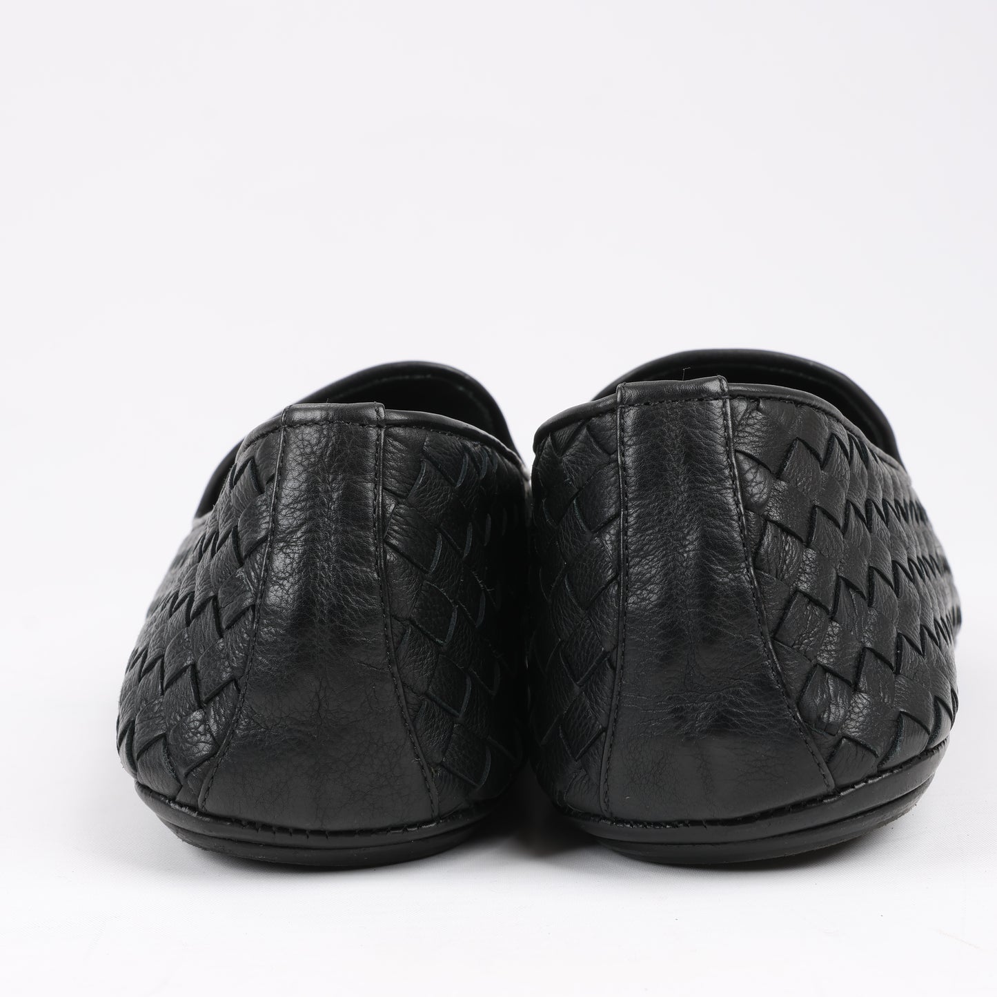 Bottega Veneta Intrecciato Leather Loafer in Black, Size 41 EU