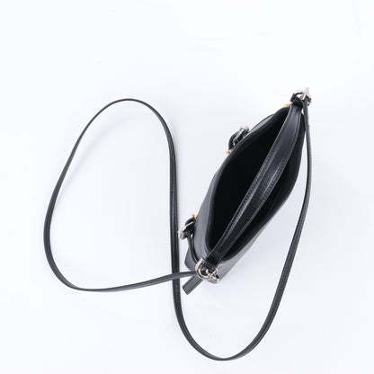Givenchy „Voyeux“ 2-Wege-Umhängetasche aus schwarzem Leder