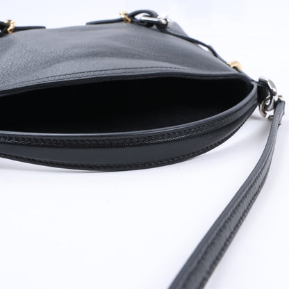 Givenchy „Voyeux“ 2-Wege-Umhängetasche aus schwarzem Leder