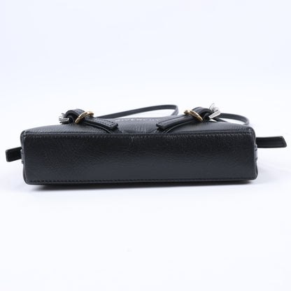 Givenchy „Voyeux“ 2-Wege-Umhängetasche aus schwarzem Leder