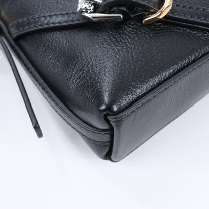 Givenchy „Voyeux“ 2-Wege-Umhängetasche aus schwarzem Leder