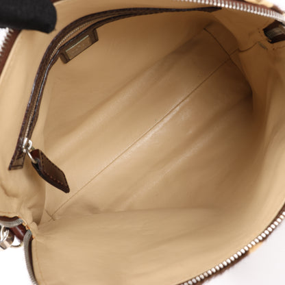 FENDI – 2-Wege-Handtasche aus Leder im Giraffen-Pony-Stil in Braun