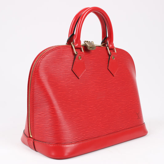 Louis Vuitton Alma PM Handtasche aus Epi-Leder in Rot