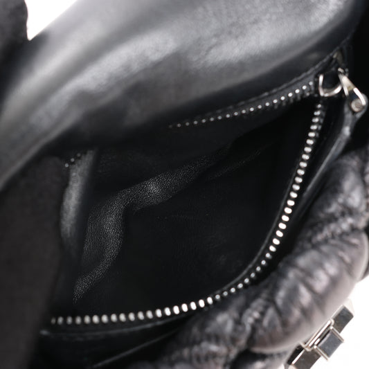Valentino Garavani Nappa Small Spikeme Shoulder Bag in Black