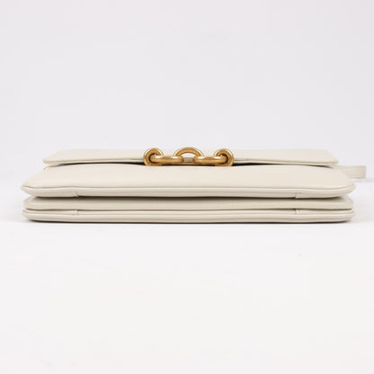 Saint Laurent Paris Le Maillon Leather Shoulder bag in Beige 649795
