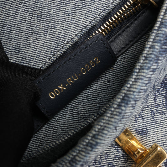 Christian Dior Caro Denim Chain Shoulder Bag in Blue