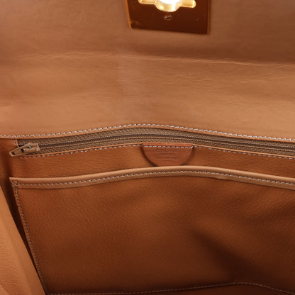 CELINE Macadam Handtasche aus PVC und Leder in Braun