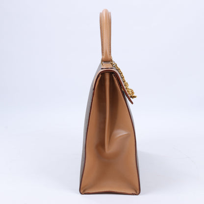 CELINE Macadam Handtasche aus PVC und Leder in Braun