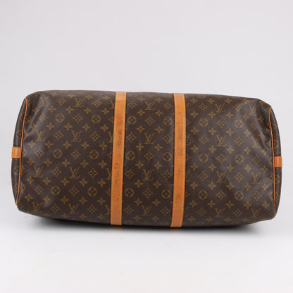 Louis Vuitton Monogram Canvas Keepall Bandoulière 55 Travel Bag M41414