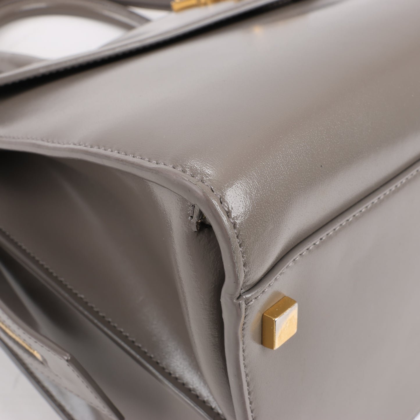 Saint Laurent Paris Uptown Lederhandtasche in Grau 557653
