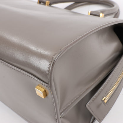 Saint Laurent Paris Uptown Lederhandtasche in Grau 557653