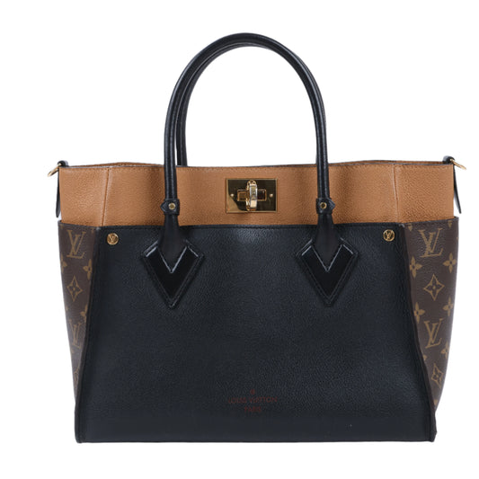 Louis Vuitton Monogram On My Side Handtasche in Marineblau und Kamel M53823