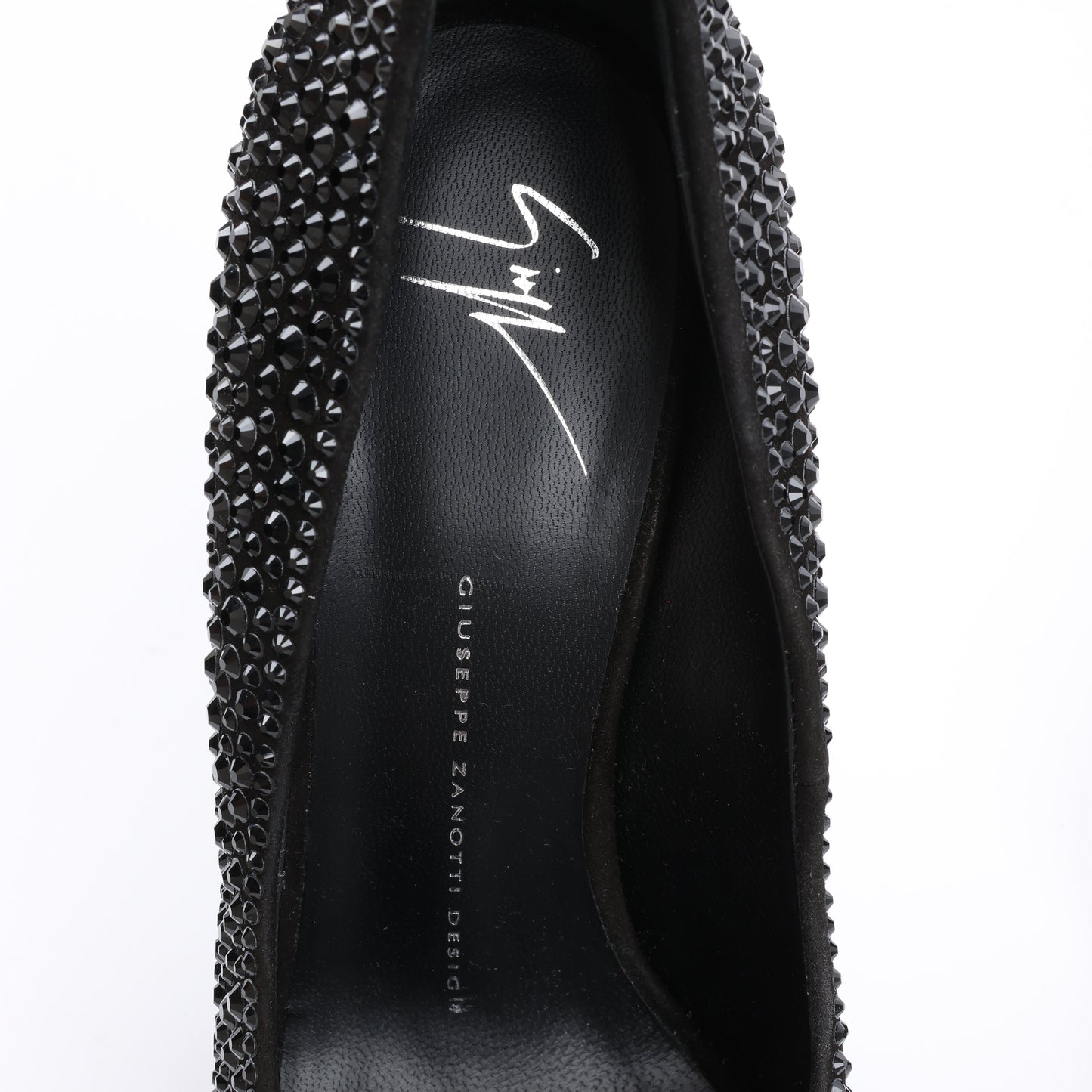 Giuseppe Zanotti Plateau-Wedges ohne Absatz mit Swarovski-Kristallen – Größe 38 EU