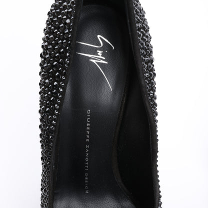 Giuseppe Zanotti Plateau-Wedges ohne Absatz mit Swarovski-Kristallen – Größe 38 EU