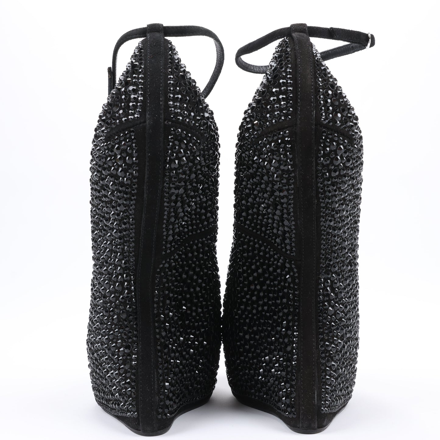 Giuseppe Zanotti Plateau-Wedges ohne Absatz mit Swarovski-Kristallen – Größe 38 EU