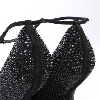Giuseppe Zanotti Plateau-Wedges ohne Absatz mit Swarovski-Kristallen – Größe 38 EU