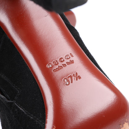 Gucci – Schwarze Stiefeletten aus Wildleder mit Quasten – Größe 37,5 EU 298169