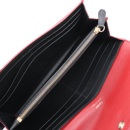 Cartier Garland Doo Cartier Lange Lederbrieftasche in Burgunderrot